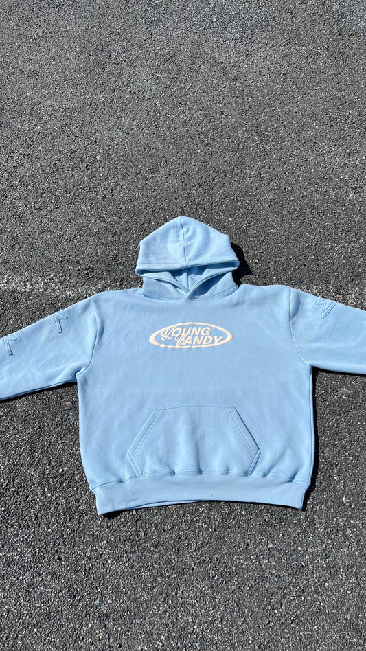 “YOUNG STARS” BABY BLUE HOODIE
